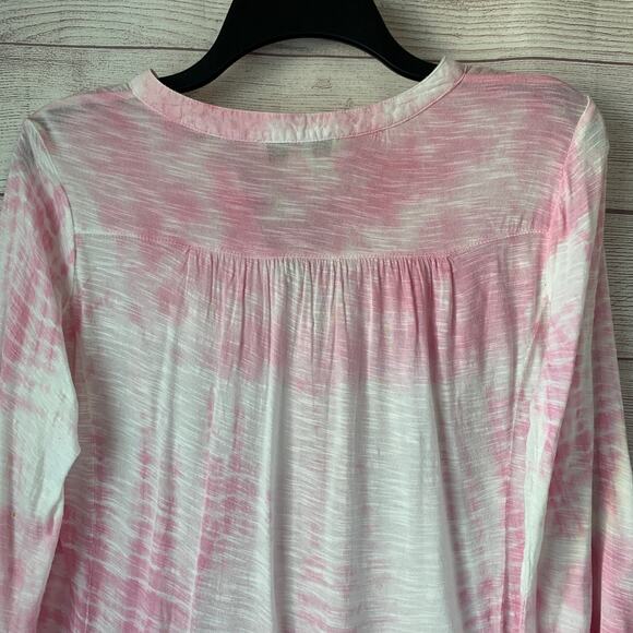 Vintage American Blues Pink Tie Dye Embroidered Button Up Shirt Size M Boho - Picture 7 of 16